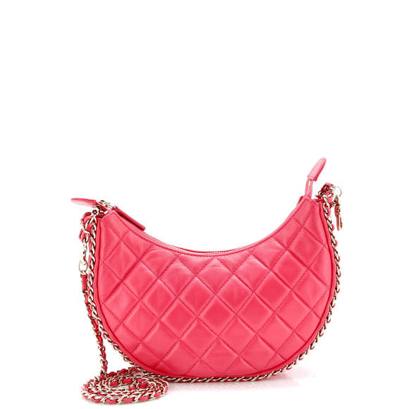 Chanel Small Chain Around Hook Hobo Quilted Lambskin - Picture 1 of 6
